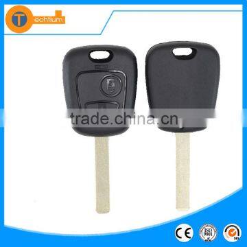 without logo on key blanks wholesale replacment 2 button remote key with 307 blad car key shell cover for Peugeot 107 207 307