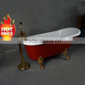 2013 Hot Clawfoot Bathtub Freestanding Classic Bathtub Red