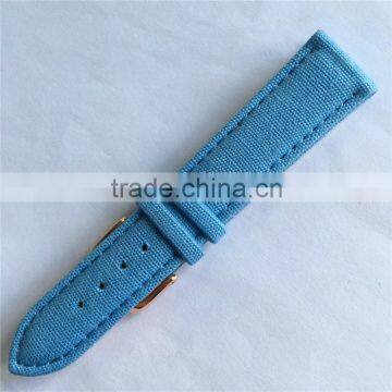 Stamp Logo Canvas Stitch Leather Nato Watch Straps