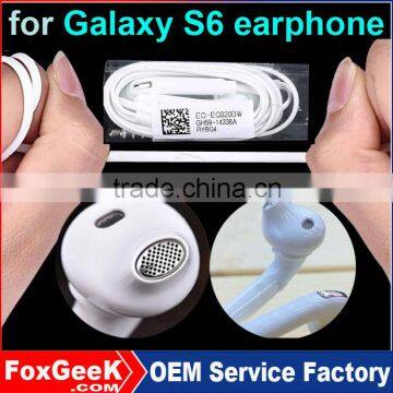 Original Quality in-Ear Earphone with Flat Cable Mic Microphone Stereo Beats Wired for Samsung Mobile Phone Galaxy S6/S6 Edge