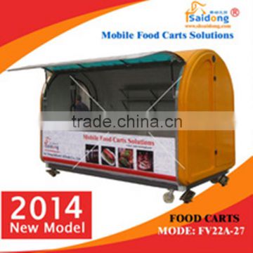 Most popular style!!!Mobile food cart-crepe cart-street Hamburger vending cart for sale