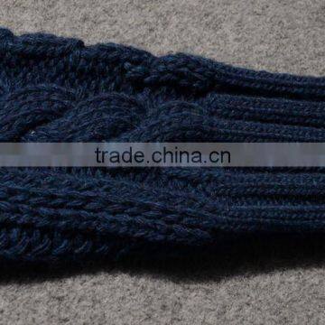 Wholesales Sweater Design Woman Latest Fashion Navy Blue Knitted Sweater With Long Sleeve photo-3