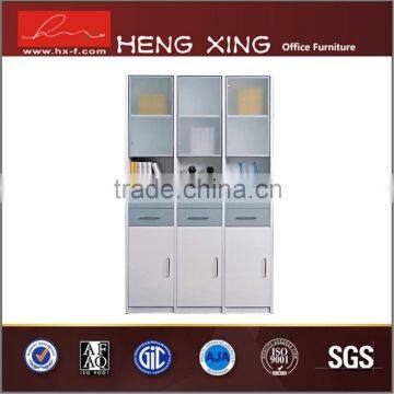 White file cabinet with 3doors /book shelf /bookcase HX-FL0003