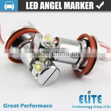 BRIGHT WHITE H8 E92 6W LED tube Angel Eyes Auto Tuning Lights