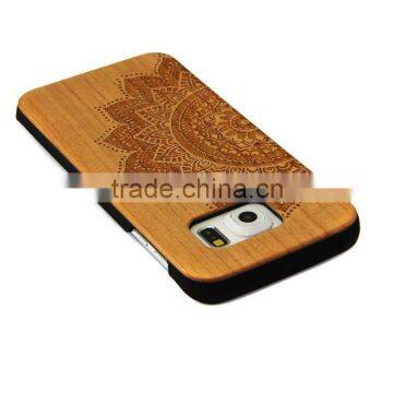 Pretty Laser Engraved Wood Back Cover For Samsung S6 /s6 Edge Plus Case photo-4