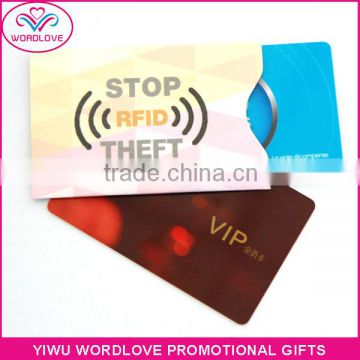 Aluminum foil rfid blocking card sleeve wallet for credit cards