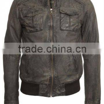 Fashion Leather Bomper Jackets(stylish Waxy Article)
