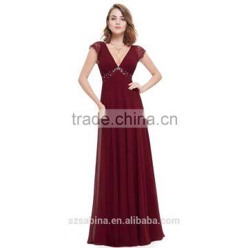 2016 china factory high quality long chiffon alibaba cheap evening dress for big sizes