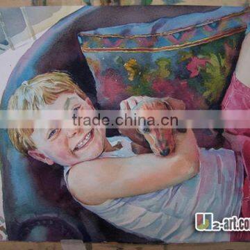 Nice art boy watercolor painting styles