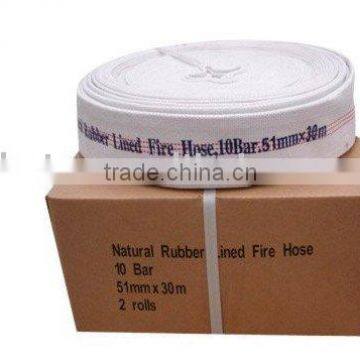 Natural rubber fire hose