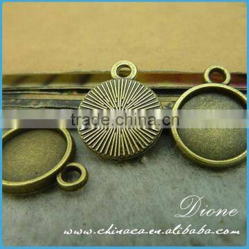 Wholesale Blank Pendant Settings Cameo,Antique Bronze Cabochon Setting Pendant