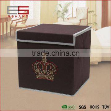 Foldable Nonwowen Fabric Diamond Cardboard Storage Drawer