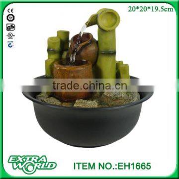Indoor bamboo table top water fountain Asian zen desktop home decor