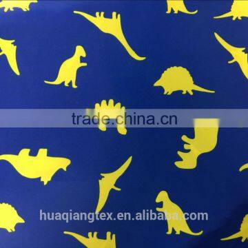 wujiang cool cartoon dinosaur print taffeta fabric for jacket raincoat