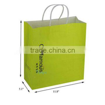 Twisted handle kraft paper bag for clothing factory