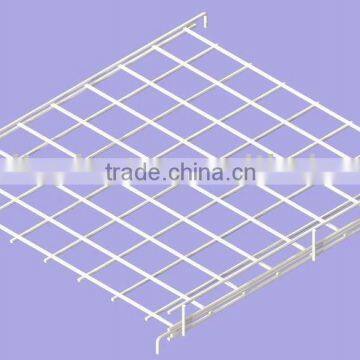 Grid wall wire display shelf