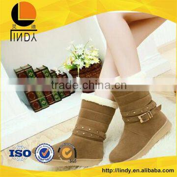 Low price high quality lightweight womens ankle snow boots