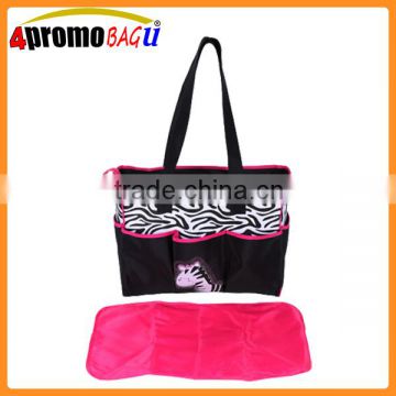 2015 wholesale printed polyester baby diaper bag