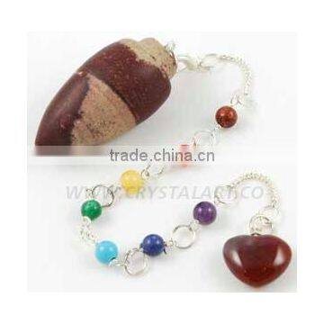 Narmada Stone Chakra Chain & Heart Pendulum