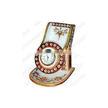 Marble Mobile Stand with Clock