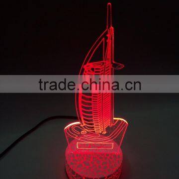 JM-3D07 Yiwu Jiumei Seven Color 3d Led Night Light Baby photo-3