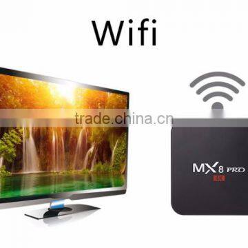 Hot Sellng! Amlogic S905 Android tv Box MX8 Pro Quad Core Android 5.1 TV Box MX8 Pro With Kodi& Add-ons