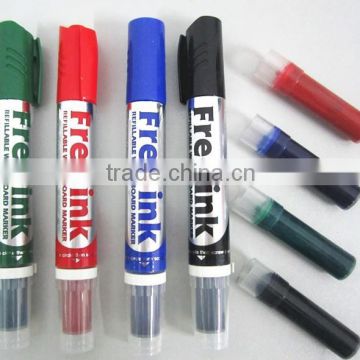 free ink maker ,white board marker,refillable chisel marker