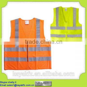 high visibility women and man reflective safety gilet and vest for work