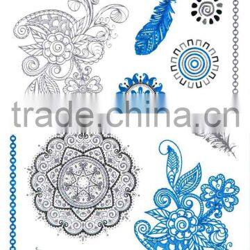 2015 New Design Gold Metallic Tattoo Sticker