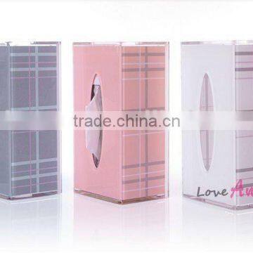 Acrylic product clear tissue box with elegant design