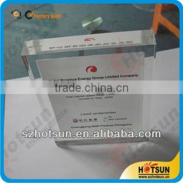 Business Card Transparent Paperweight