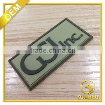rubber label custom 3d soft pvc patch for bag