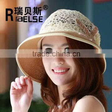 beautiful beach hat for promotion ladies hats paper straw hat