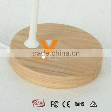 Manufacturer's Premium Wire Iron Table Lamp Wooden Base Desk Lamp Study Bedroom Standing Light photo-5