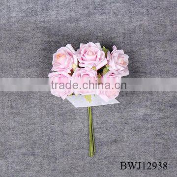 PU artificial rose for wedding flowers long stems