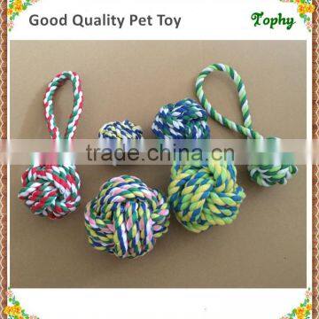 Eco-friendly Soft Cotton Multicolour Rope Pet Toy Ball