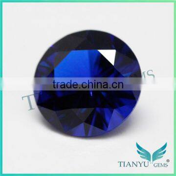 Free Sample Round Brilliant Cut Loose 114# Blue Wholesale Nano Rough Synthetic Spinel photo-3
