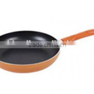 aluminum non-stick yellow outer coating fry pan