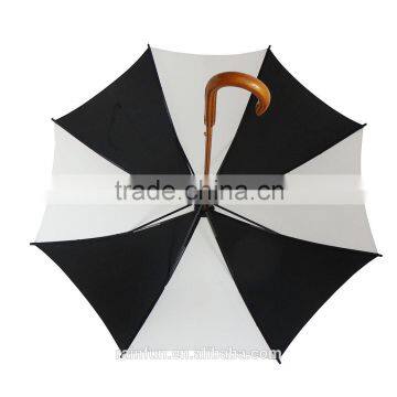 Wooden shaft and handle manual wooden straight umbrella