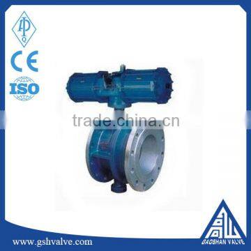 Pneumatic flange telescopic butterfly valve