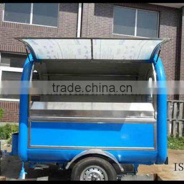 food cart trailer, trailer/food display cabinet with sliding door cabinet/ vegetables and meat display kiosk