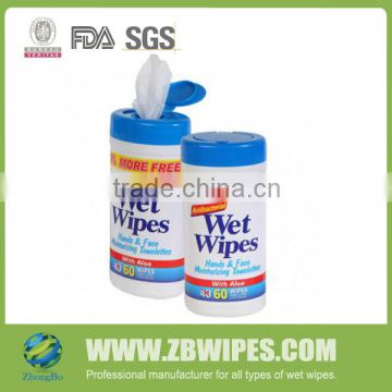 60CT Bottle Pack Antiseptic Hand Wipes