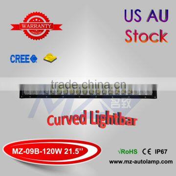 120W Dual row Curved led light bar offroad lighting car part SUV ATV, IP67 RoHS CE waterproof fast delivery cheap factory price