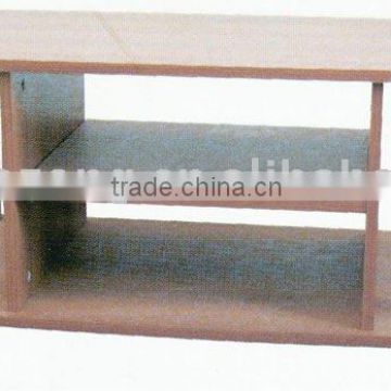 Mobilizable TV cabinet with wood and steel tube