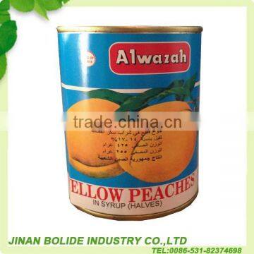 2016 new products canned yellow peach halves in syrup