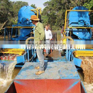 excavating gold dredger