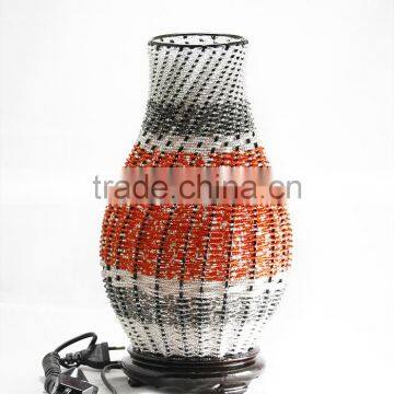 Bead twisted lamp, bamboo lamp included electric wire, socket and light bulb