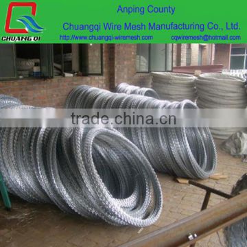 Hot dipped galvanized razor barbed wire factory price,iron razor barbed wire fence,low carbon razor barbed wire mesh