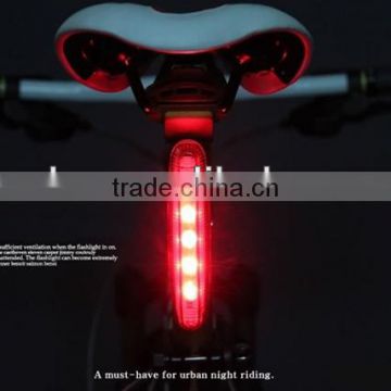 2014 New Cycling Bike Bicycle Red Rear Bright 5 LED Flashing 4 Modes Long Tail Lamp Light