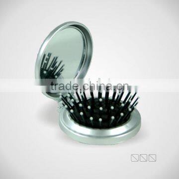 folding comb with mirror